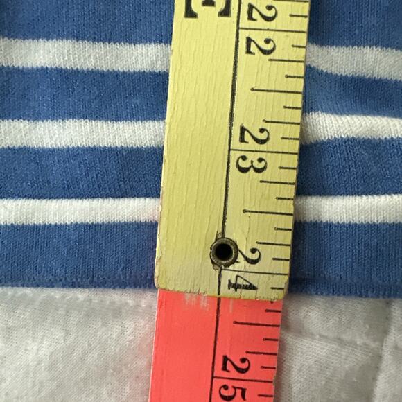 J MCLAUGHLIN Sweater Womens XS Blue White Striped Lightweight Preppy Nautical - Picture 7 of 7